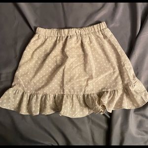 PRINCESS POLLY Tan ruffle miniskirt Size 6